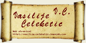 Vasilije Čeleketić vizit kartica